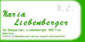 maria liebenberger business card